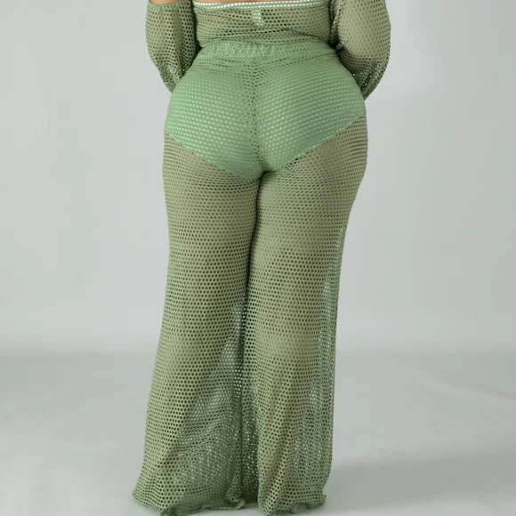 The Diva Green Palazzo Beach Set - Picture 4 of 4
